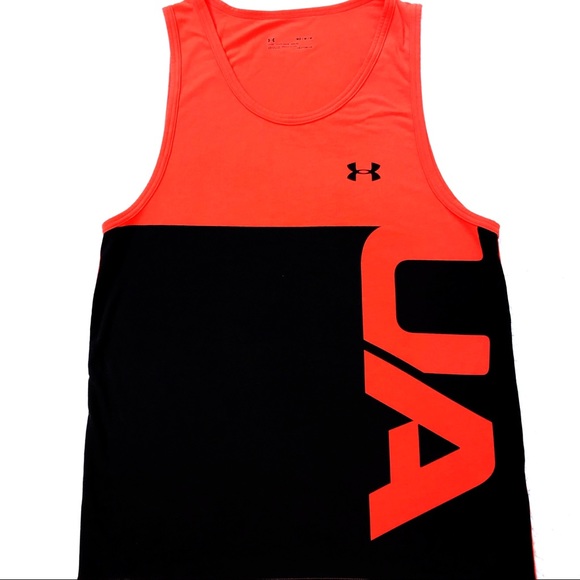 Under Armour Other - 🦋UNDERARMOUR Heatgear Orange Signature Tank Top